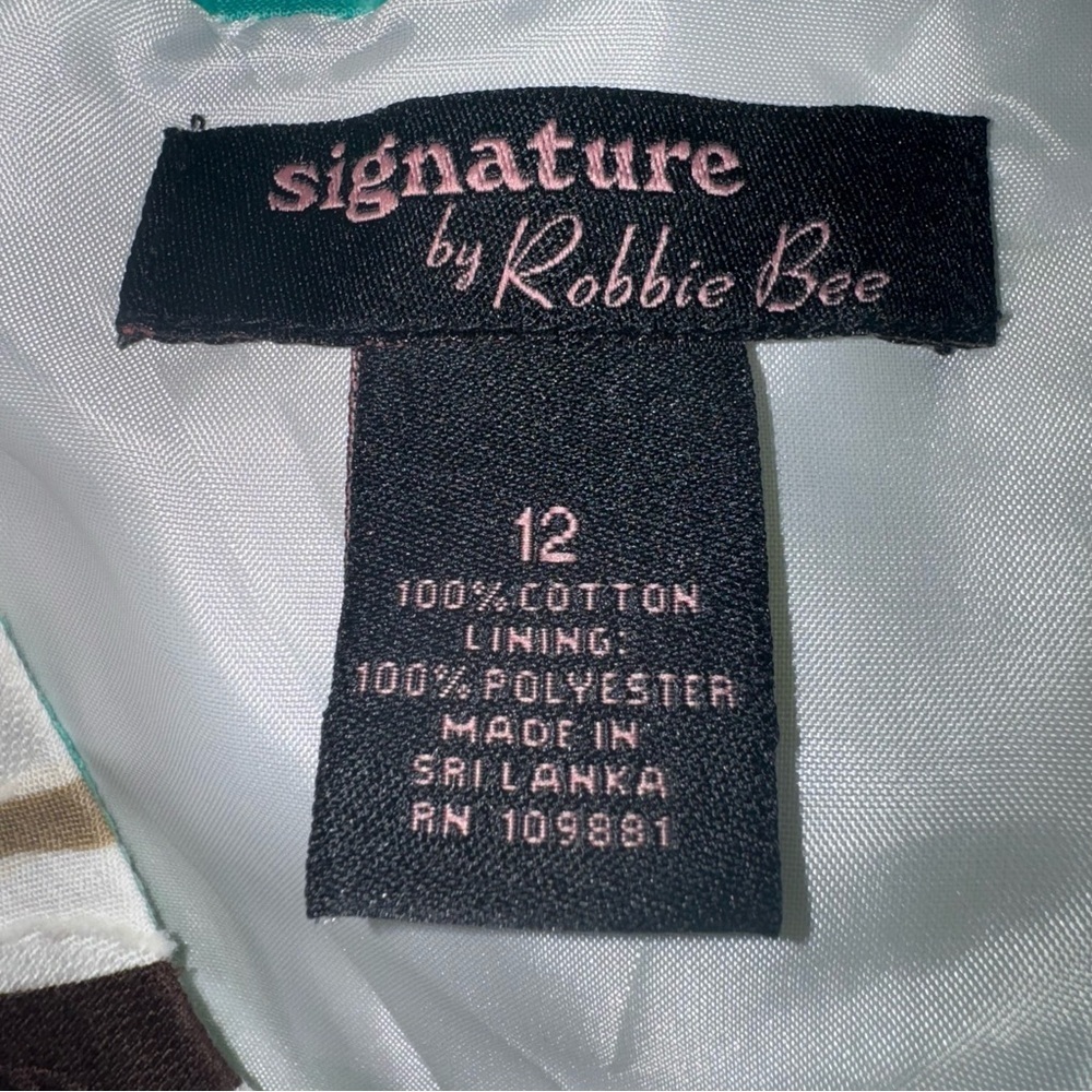 Signature Robbie Bee Floral Dress Size 12 Sheath Career Spring Summer - Picture 4 of 5